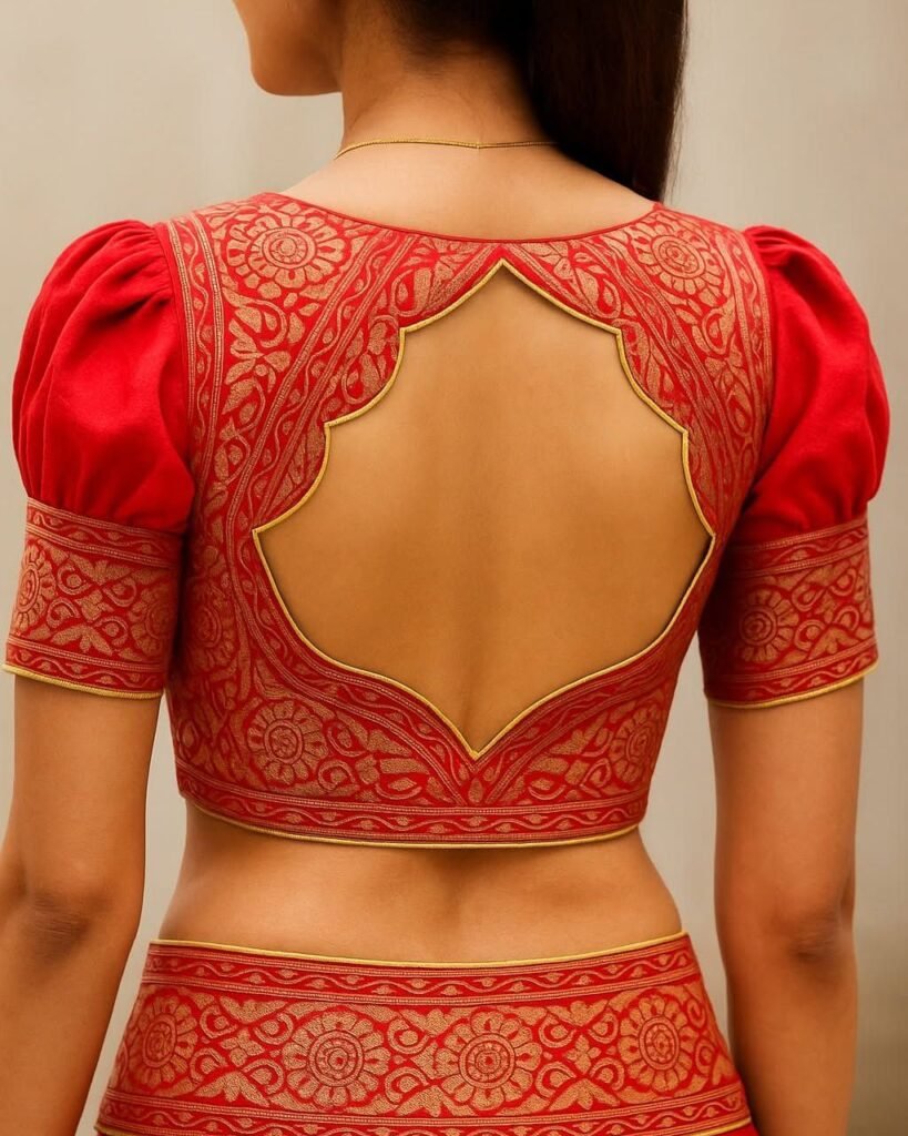 boat neck blouse design