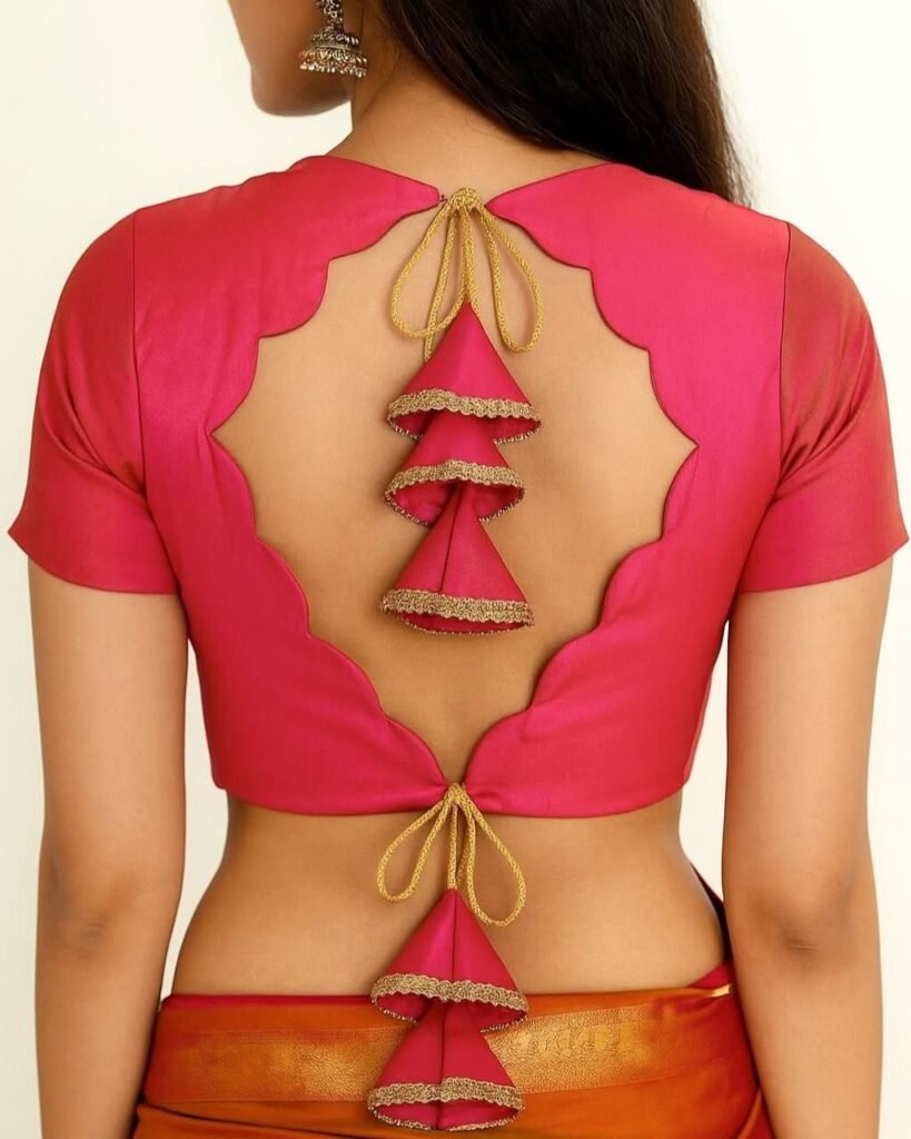 boat neck blouse design